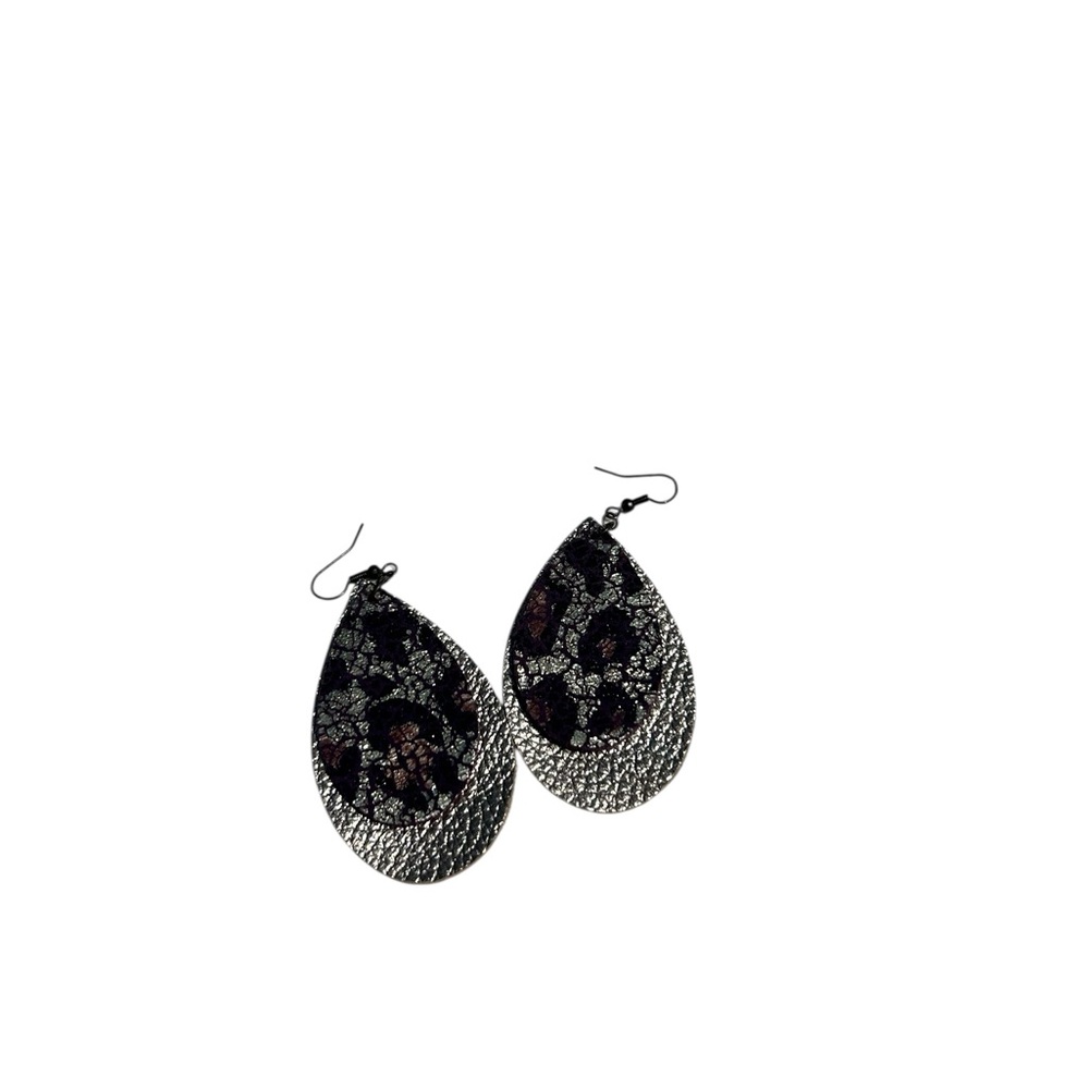 Elegant purple and gold Teardrop Earrings